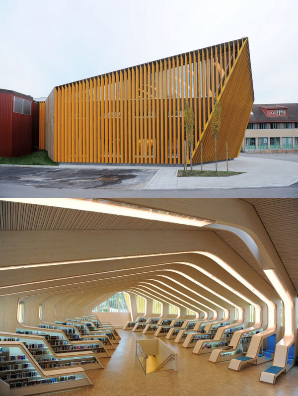 Diseñada por Helen & Hard e inaugurada en 2011, la biblioteca y casa de la cultura de Vennesla es un espacio de casi 2.000 metros cuadrados que incluyenuna biblioteca, una cafetería, lugares de reunión y áreas administrativas, así como enlaces con una Casa de la Cultura existente y un centro de aprendizaje para la comunidad